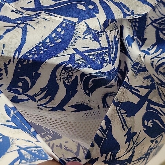 Columbia PFG Super Tamiami, Omni-Shade, Short-Sleeved, Blue/Gray Fish, Sz Small - Picture 5 of 9